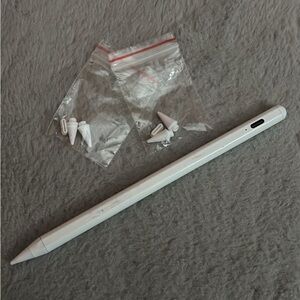 White Stylus Pen with Extra Tips